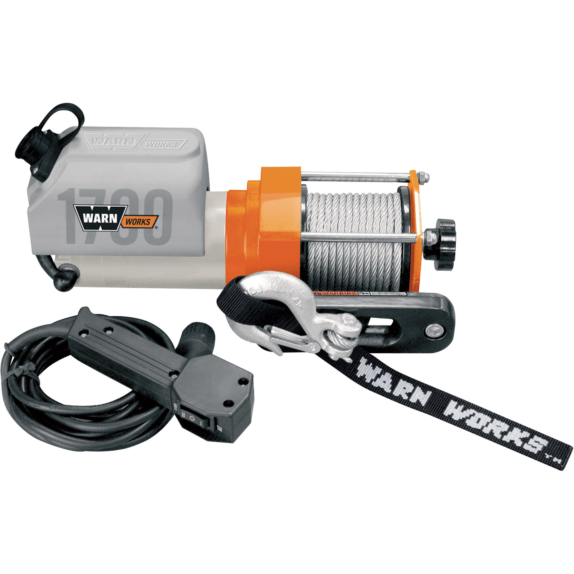 WARN Works 1700 DC Powered Utility Winch — 1700Lb. Capacity, Model